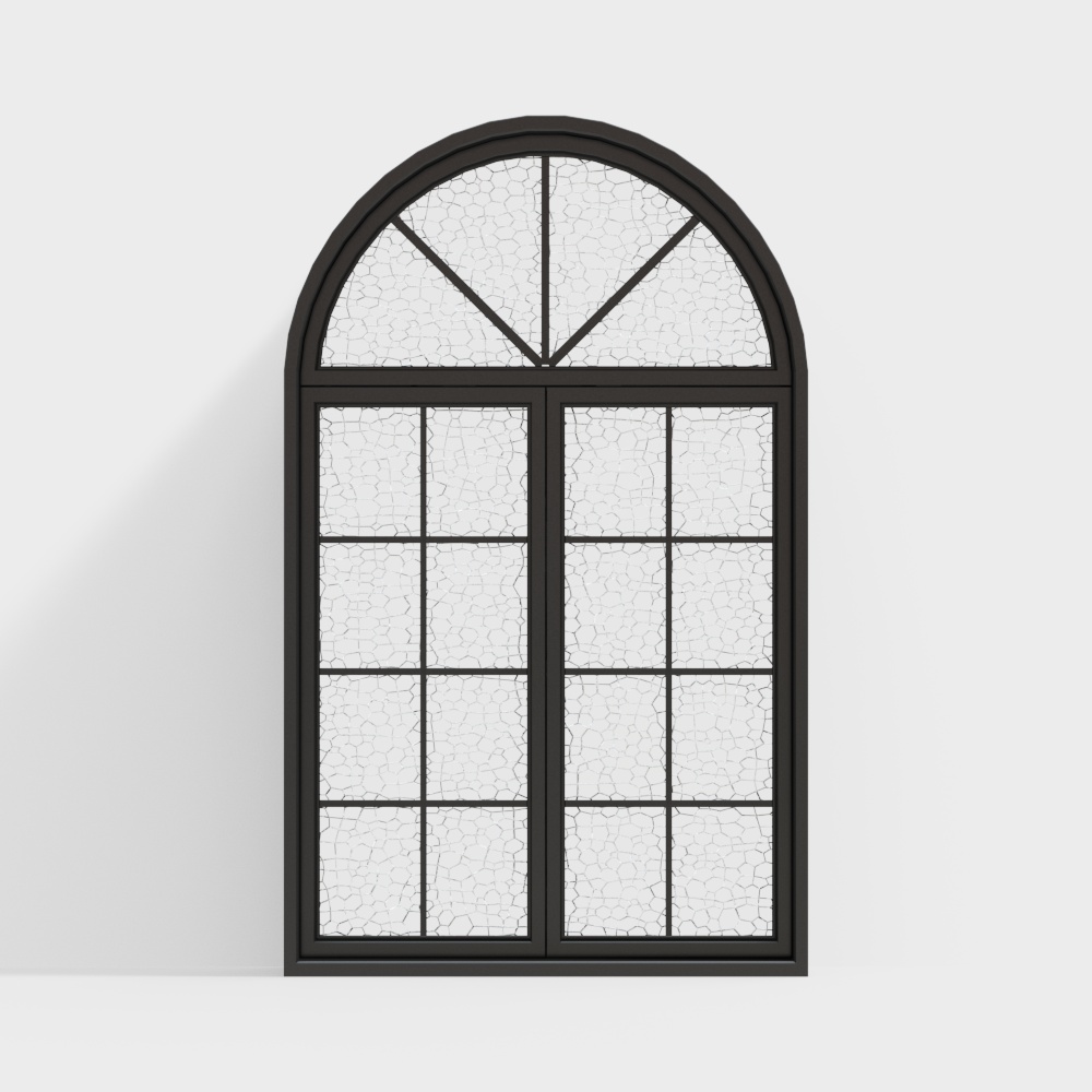 European floor curved casement window