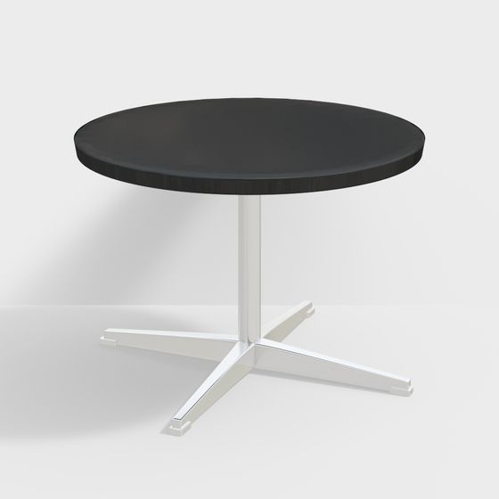 Low Polygon Round Table 3D model