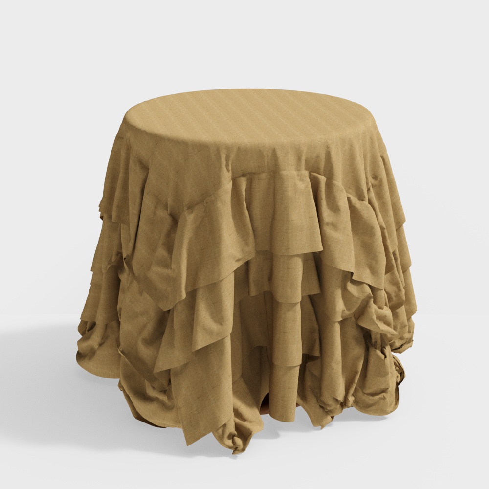 American tablecloth end table