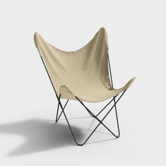 Charming Butterfly Chair 3D model for Modern Design