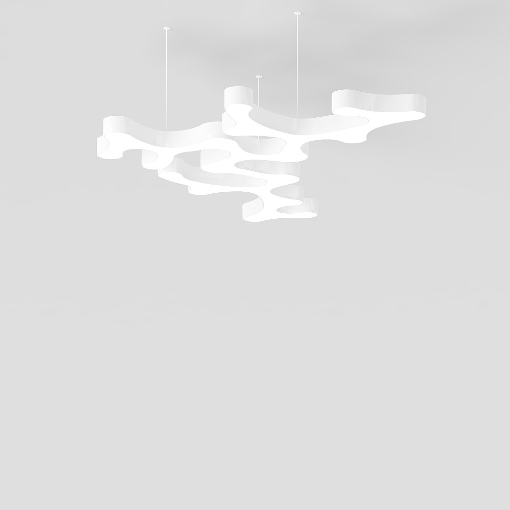 Modern white chandelier