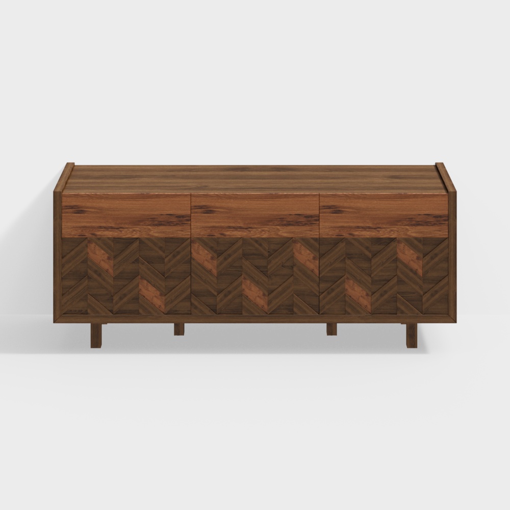 Modern wooden side cabinet