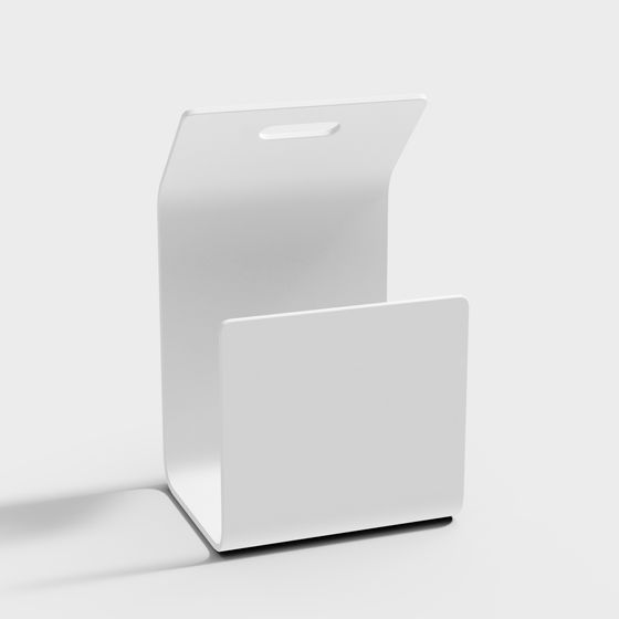 Streamlined Magazine Rack 3D model for Creative Projects
