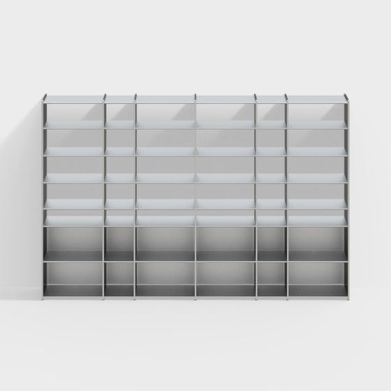 Modular Bookshelf 3D model for Modern Minimalist Interiors