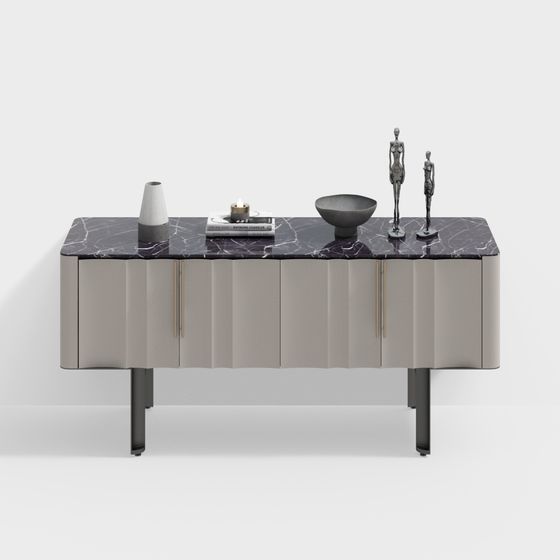 Elegant Living Room Sideboard 3D model