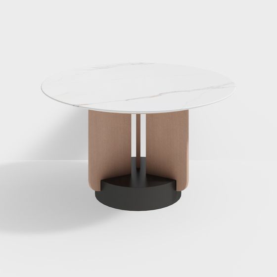 Low-Poly Round Table 3D model Design