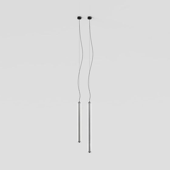Sleek Streamlined Pendant Light 3D model