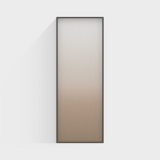 Striped Glass Door 3D model
