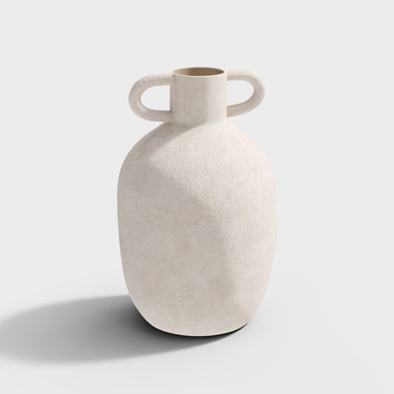 Double-Eared Ceramic Vase 3D model