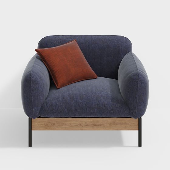 Stylish Low Poly Sofa 3D model for Modern Interiors