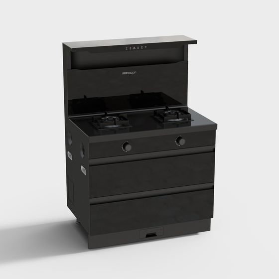 Sleek Gas Stove 3D Model for Modern Kitchens