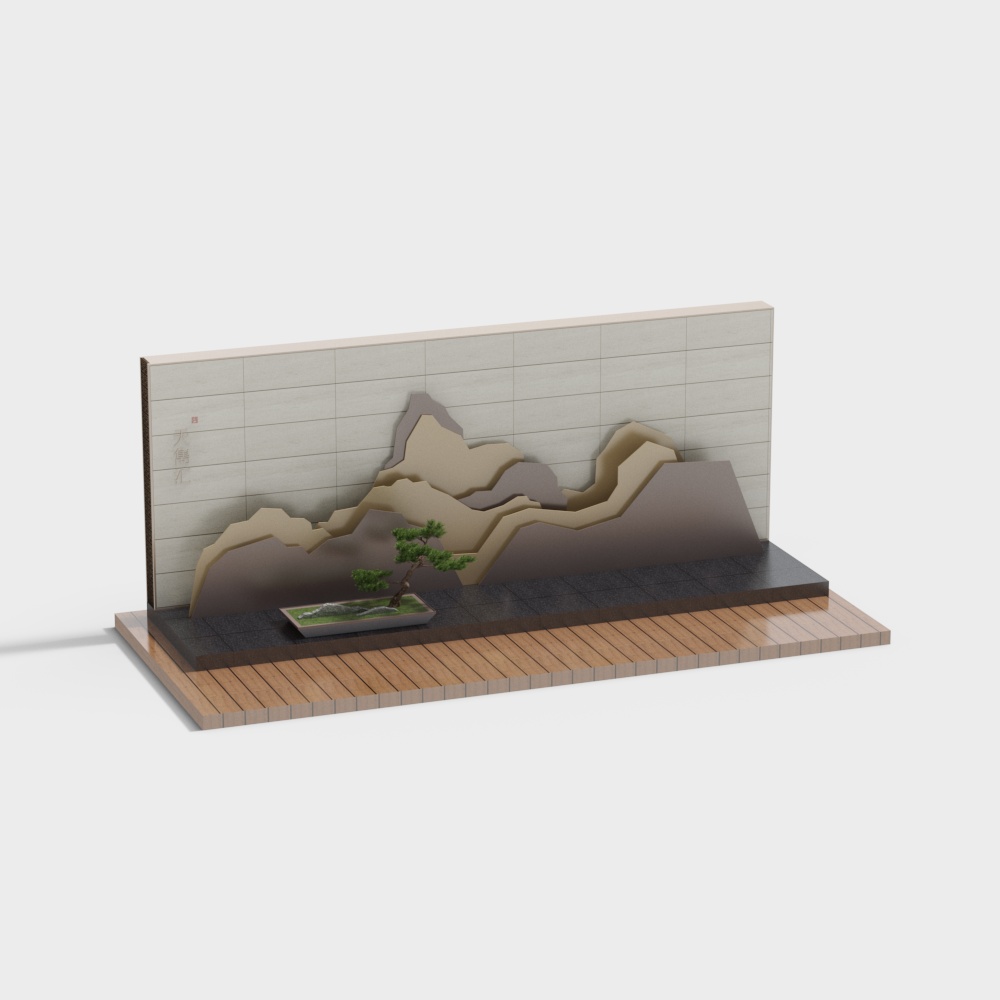 Chinese Garden Landscape Wall