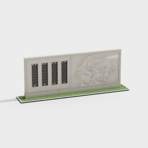 Classical Relief Wall 3D model