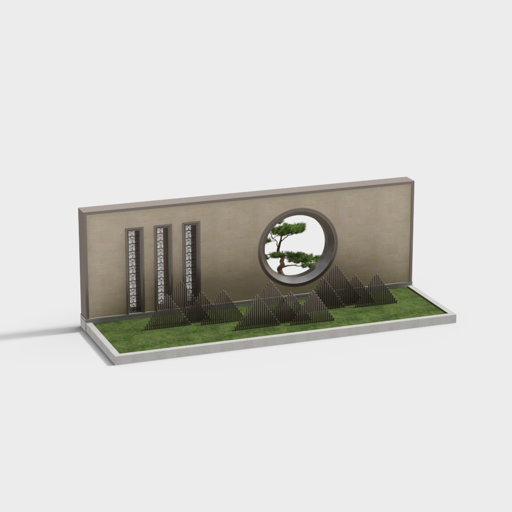 Round Window View 3D model