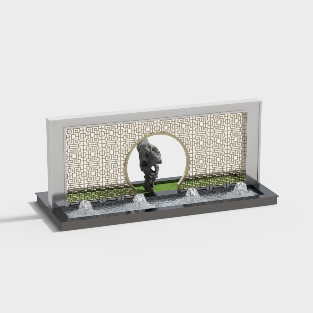 Chinese Garden Landscape Wall