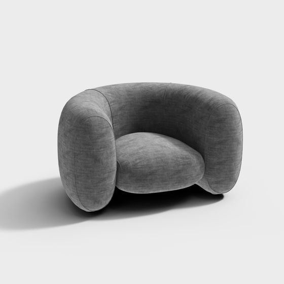 Streamlined Sofa 3D model for Modern Interiors