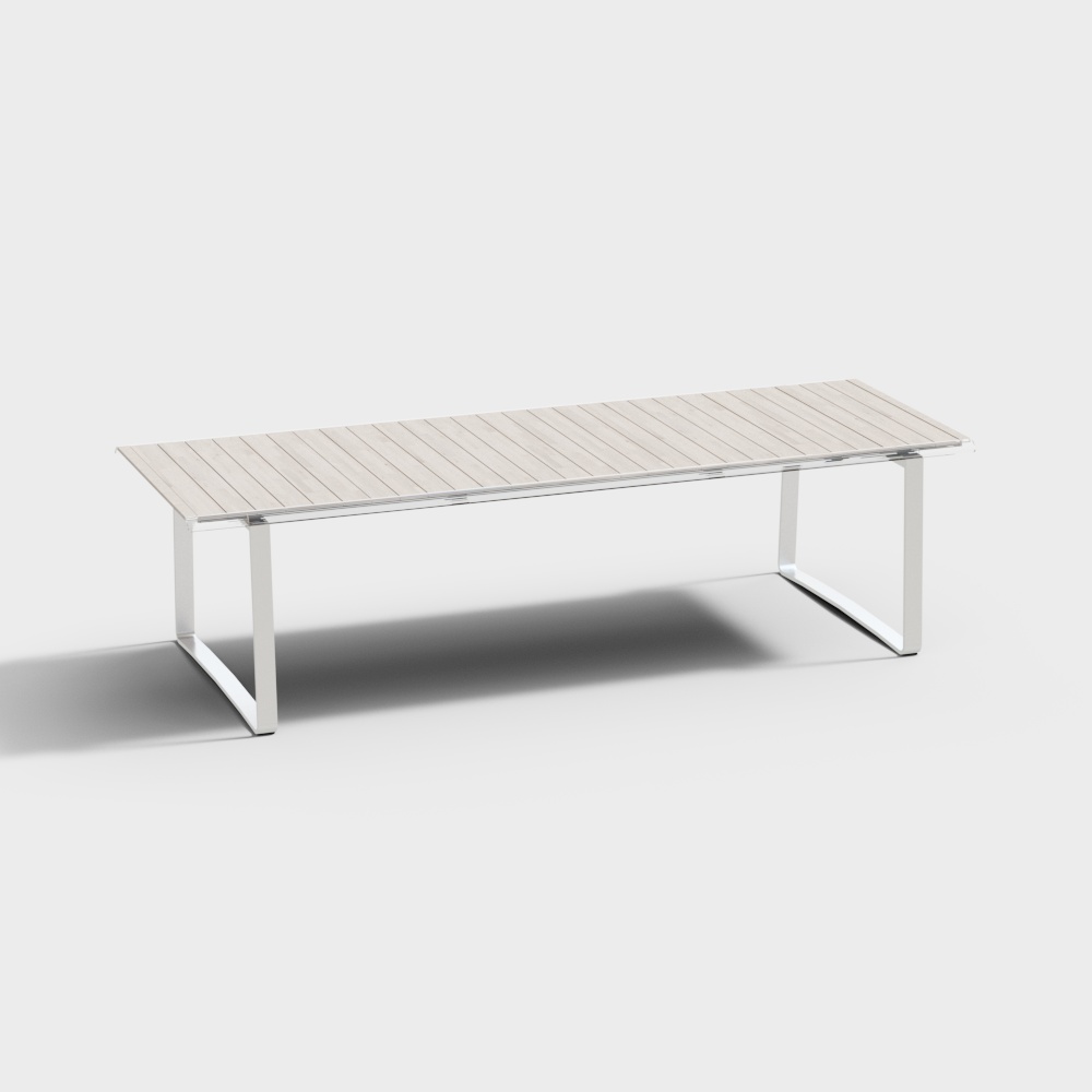 Urban Long Table 3D model with Modern Aesthetics