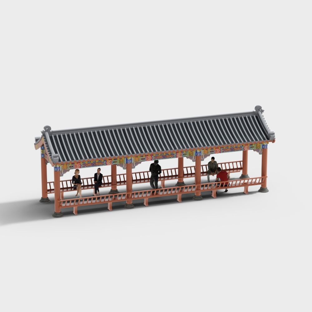 Traditional Pavilion 3D model with Elegant Design