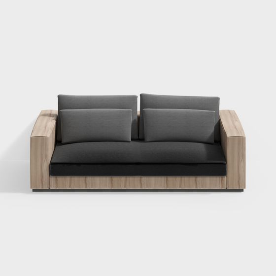 Modern Low Poly Sofa 3D model