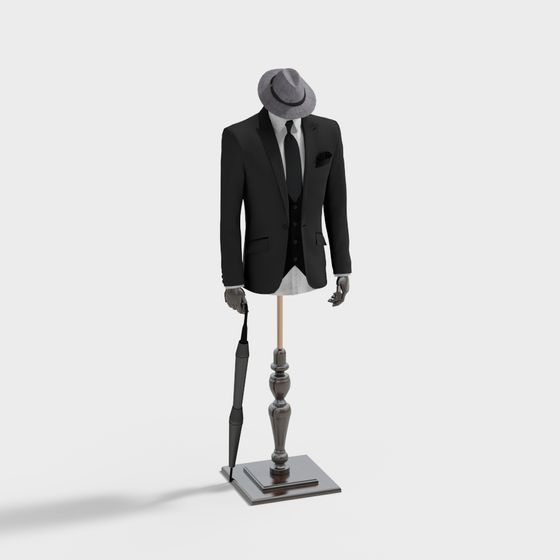 Vintage Low-Poly Suit Model 3D model