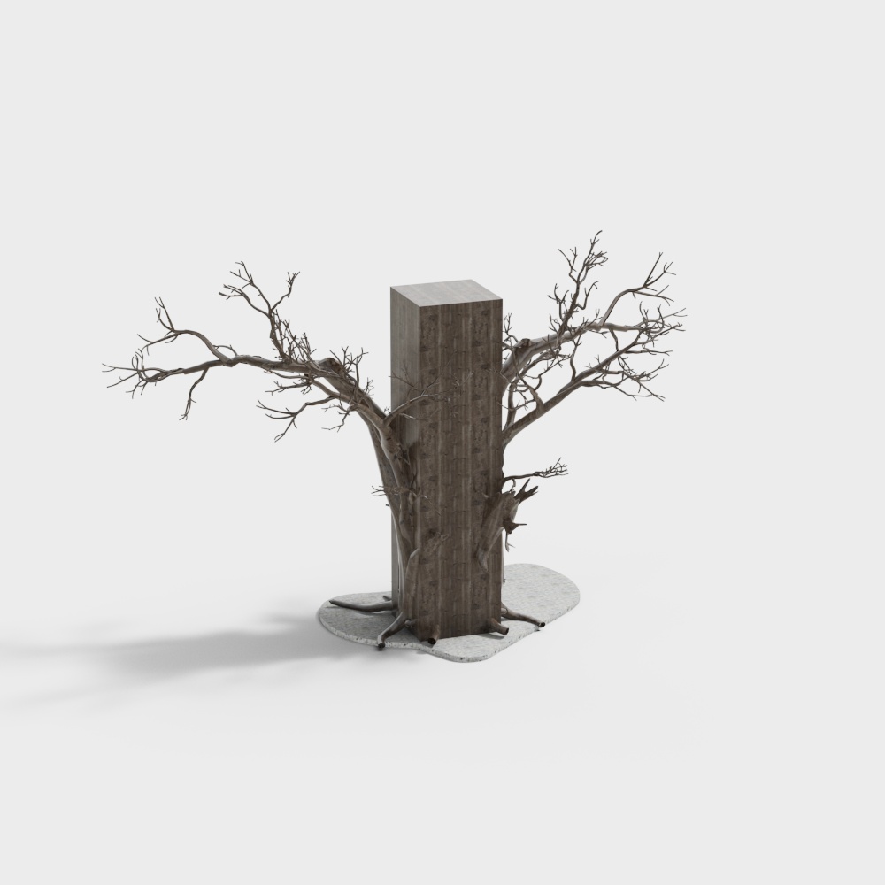 Low Poly Dead Tree 3D model for Creative Projects