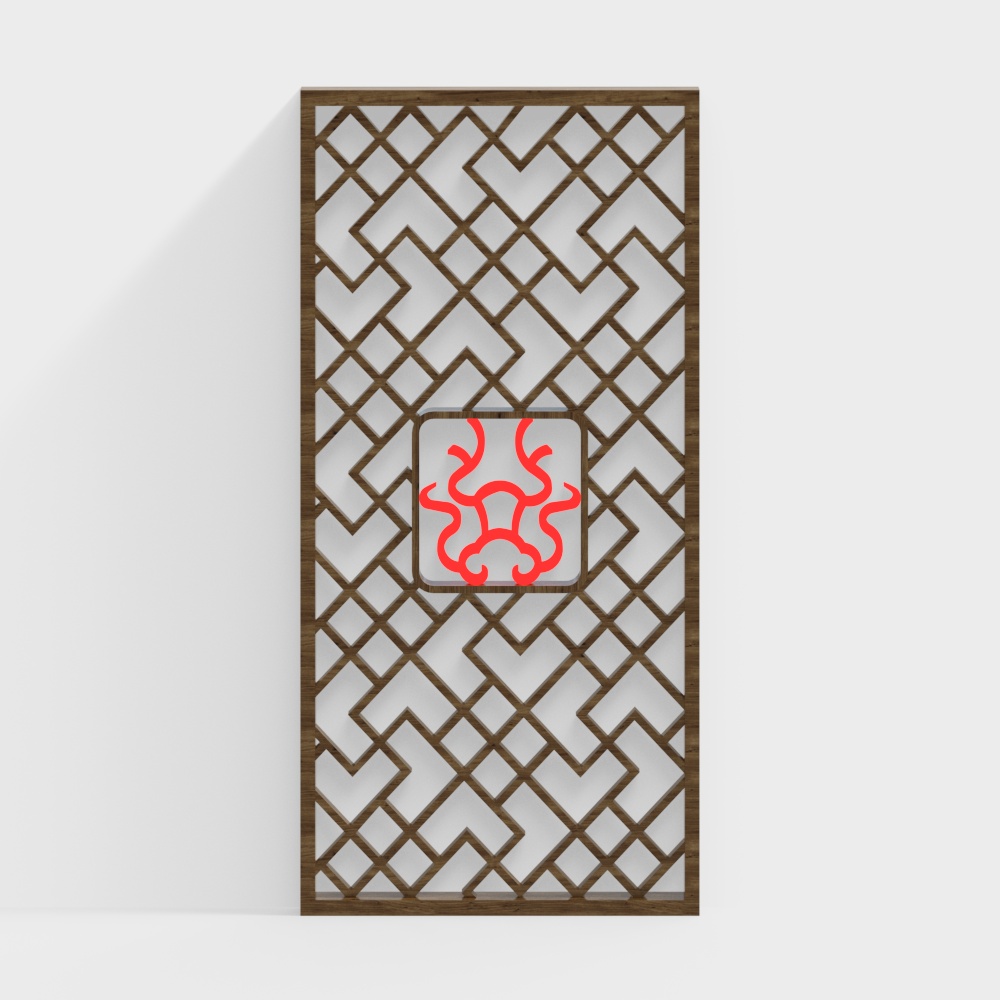 Lattice Door 3D model - Low Polygon High Detail