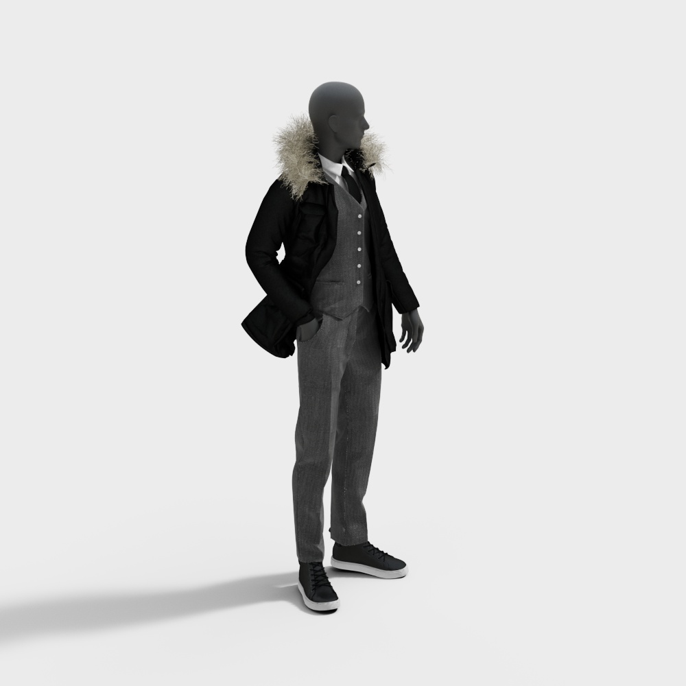 Modern Vending Machine Male Model