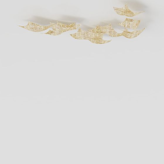 Lustrous Ripple Ceiling Light Fixture 3D model