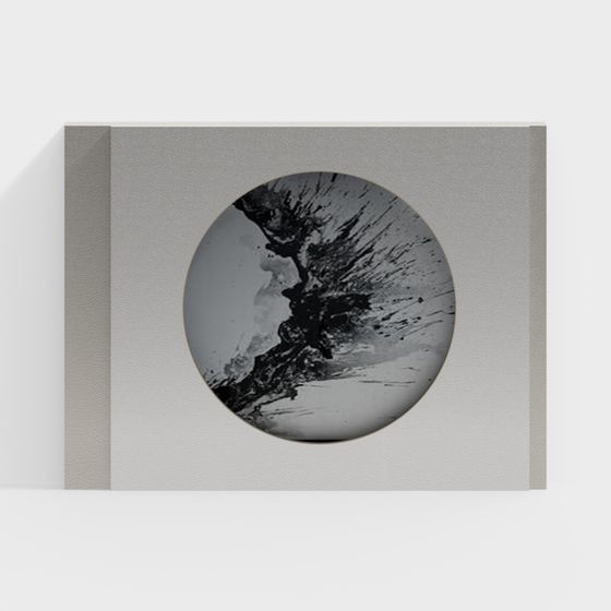 Abstract Disk 3D model for Modern Art Projects