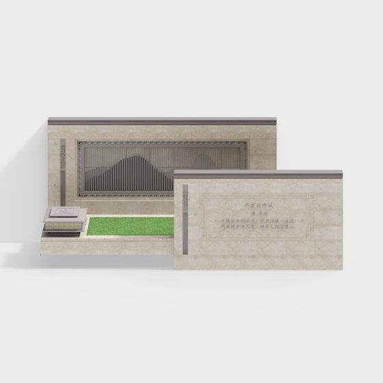 Mural de paisaje de área residencial de estilo chino nuevo