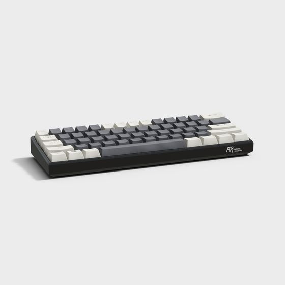 Stylish Low-Poly Keyboard 3D model for Designers