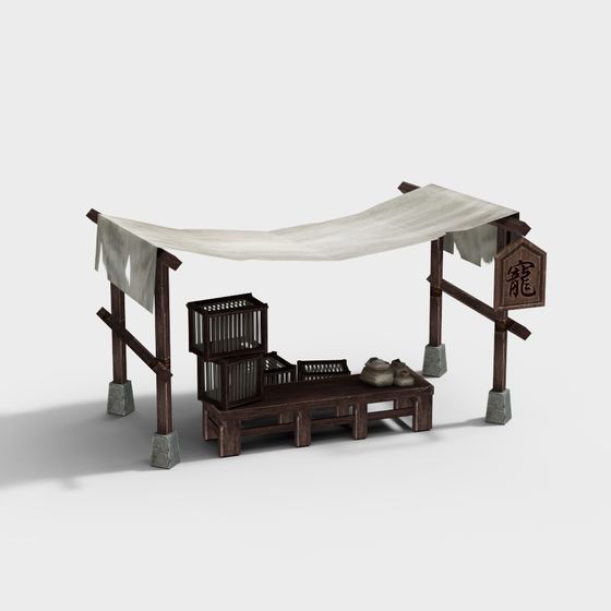 Traditional Eastern Courtyard Pavilion 3D model