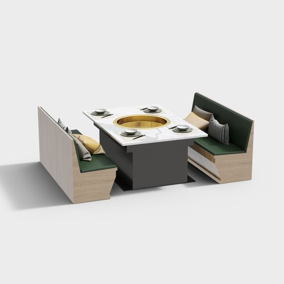 Набор стола и стульев для китайского ресторана с горячим горшком