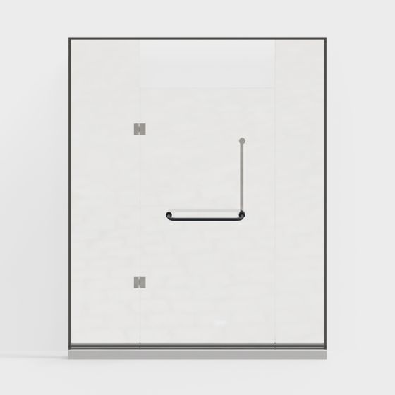 Minimalist Glass Shower Door 3D model