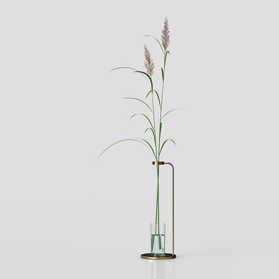 Elegant Low-Poly Flower Vase 3D model