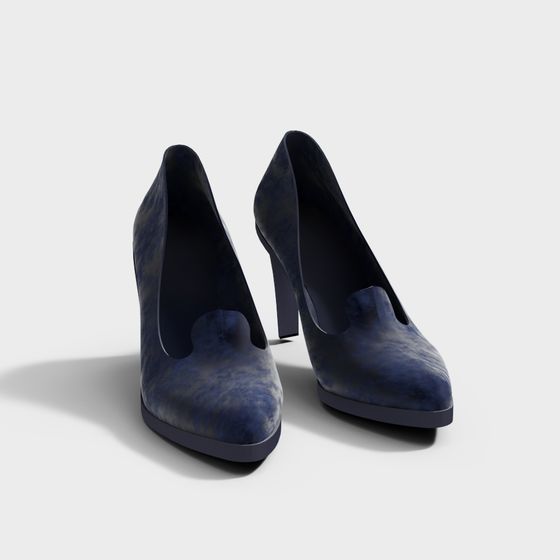Urban Night Shadow High Heels 3D model for Creative Projects