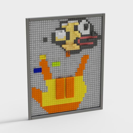 Pixel Duck 3D Model for Creative Projects