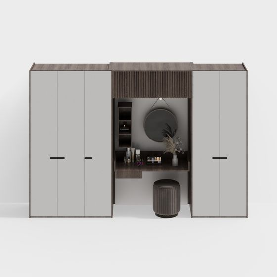 Elegant Low-Poly Vanity Table 3D model