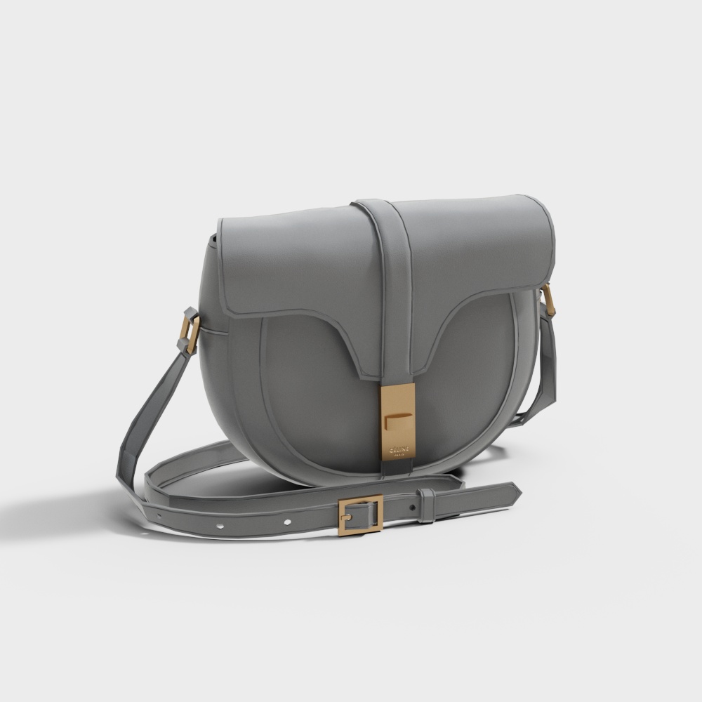 Modern bedroom bag Grey clamshell bag for women