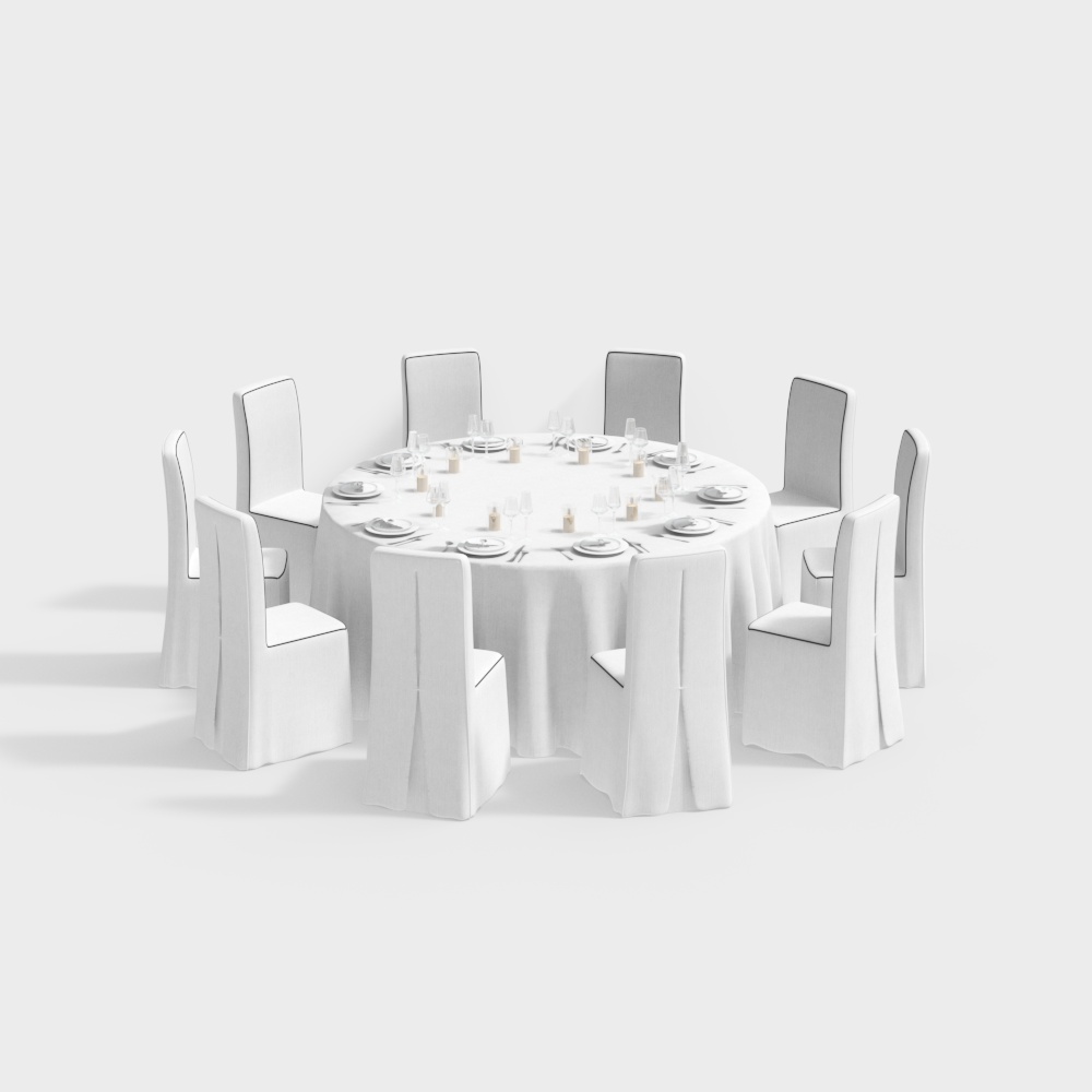 Легкая роскошная комбинация столов и стульев для гостиной