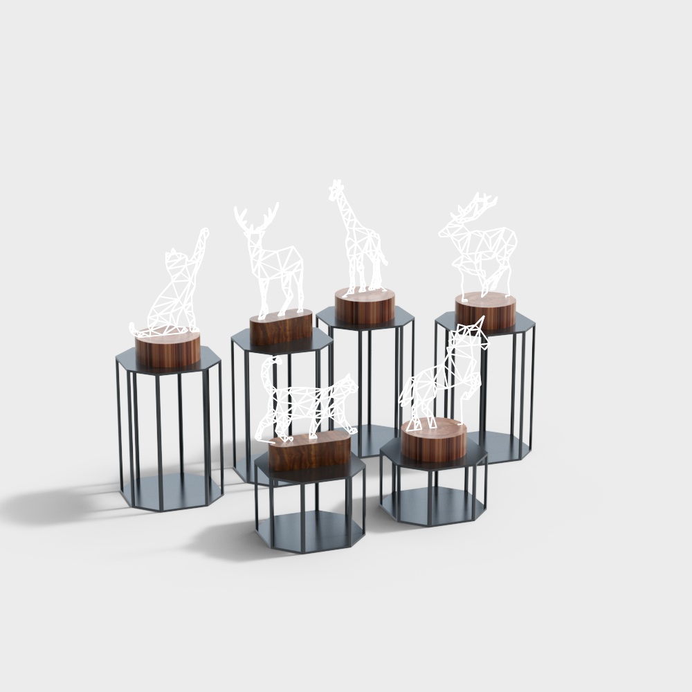 モダンスクエア型ランプの組み合わせ