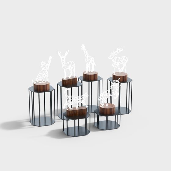 モダンスクエア型ランプの組み合わせ