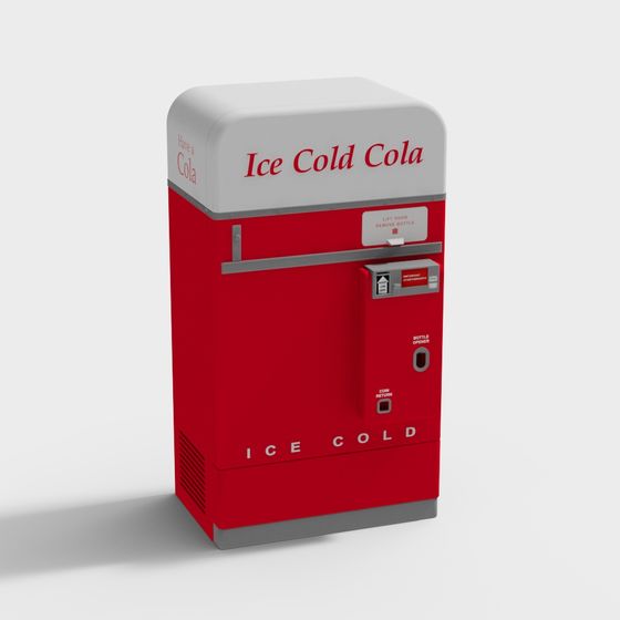 Vintage Coca-Cola Machine 3D model