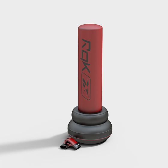 Modern Red Gym Fitness Equipment 3D Model