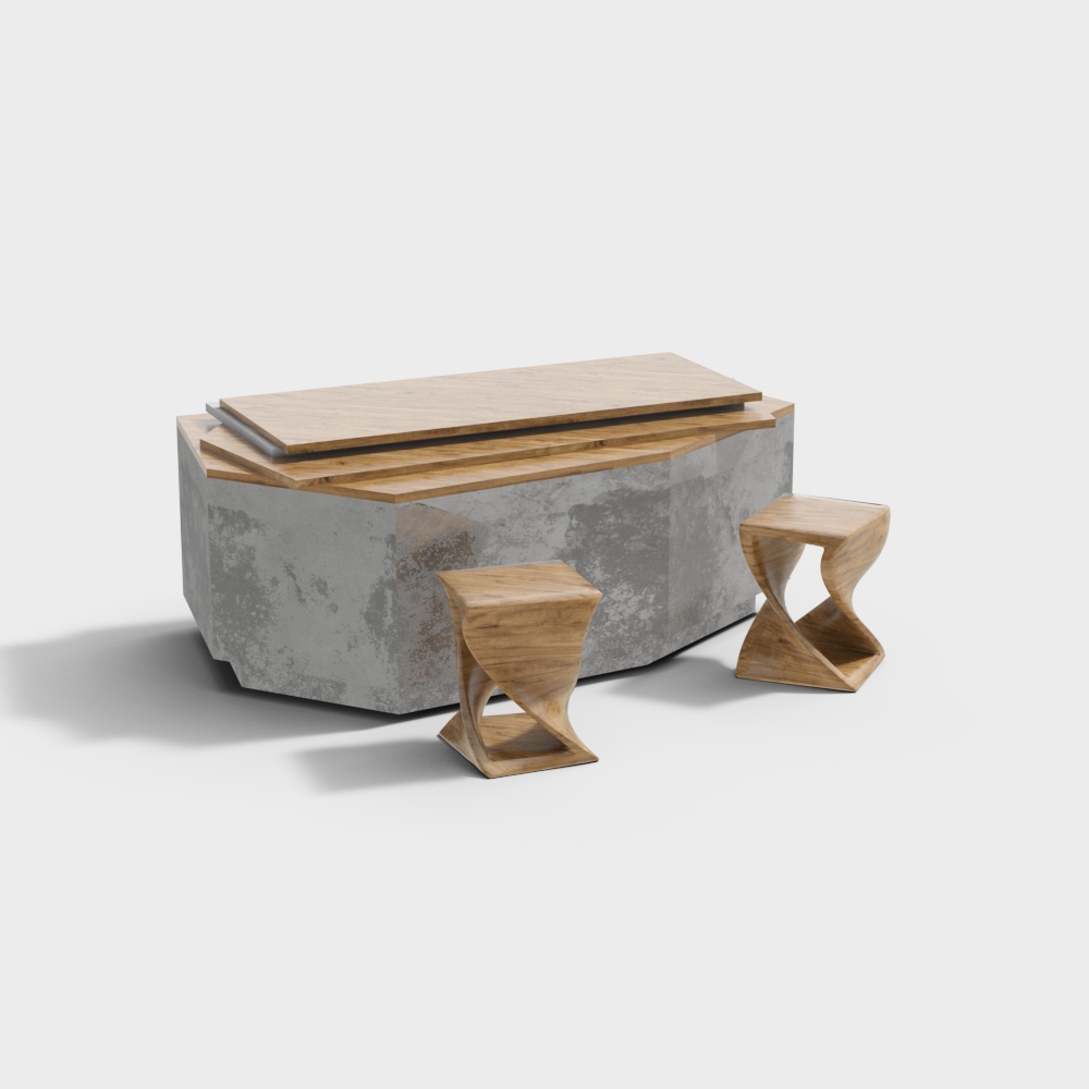 Retro Casual Table and Chair Set