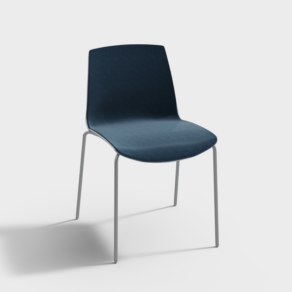 Sedia con schienale minimalista moderna