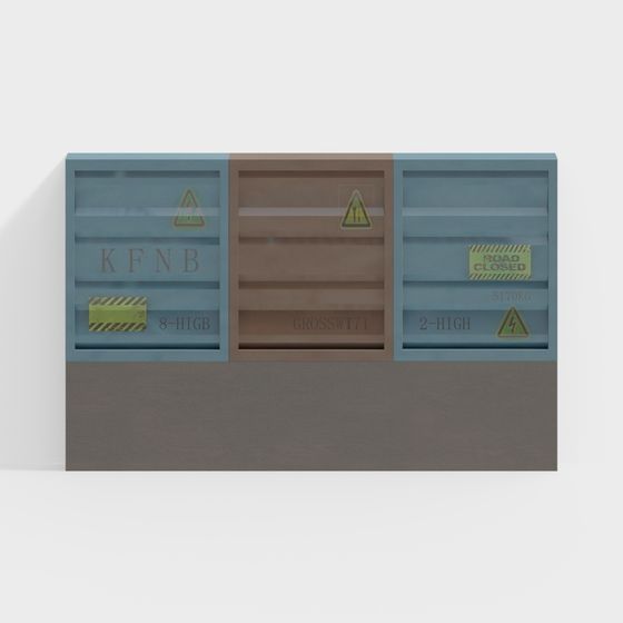Industrial Cargo Container Door 3D model for Creative Projects