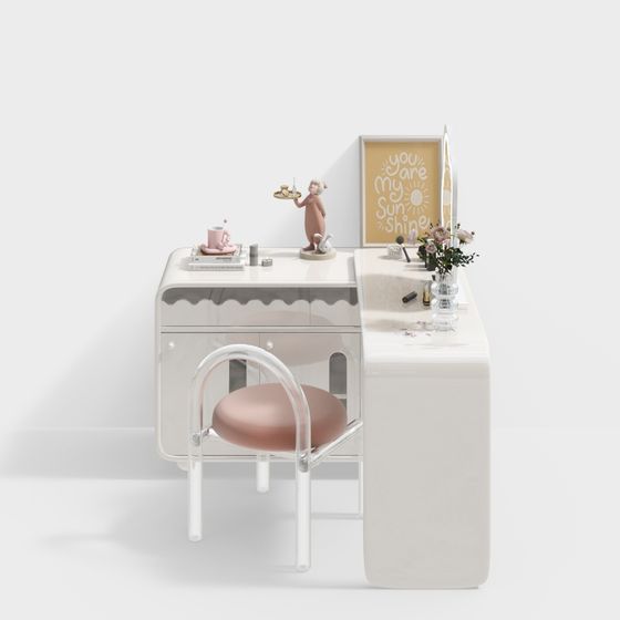 Elegant Vanity Table 3D model for Modern Spaces