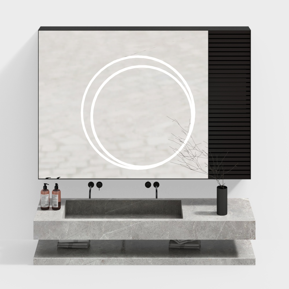 Modern bathroom double basin bathroom cabinet