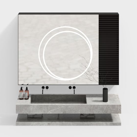 Minimalist Bathroom Vanity 3D model